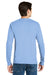 Hanes 5586 Mens ComfortSoft Long Sleeve Crewneck T-Shirt Light Blue Model Back