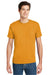 Hanes 5590/H5590 Mens ComfortSoft Short Sleeve Crewneck T-Shirt w/ Pocket Gold Model Front