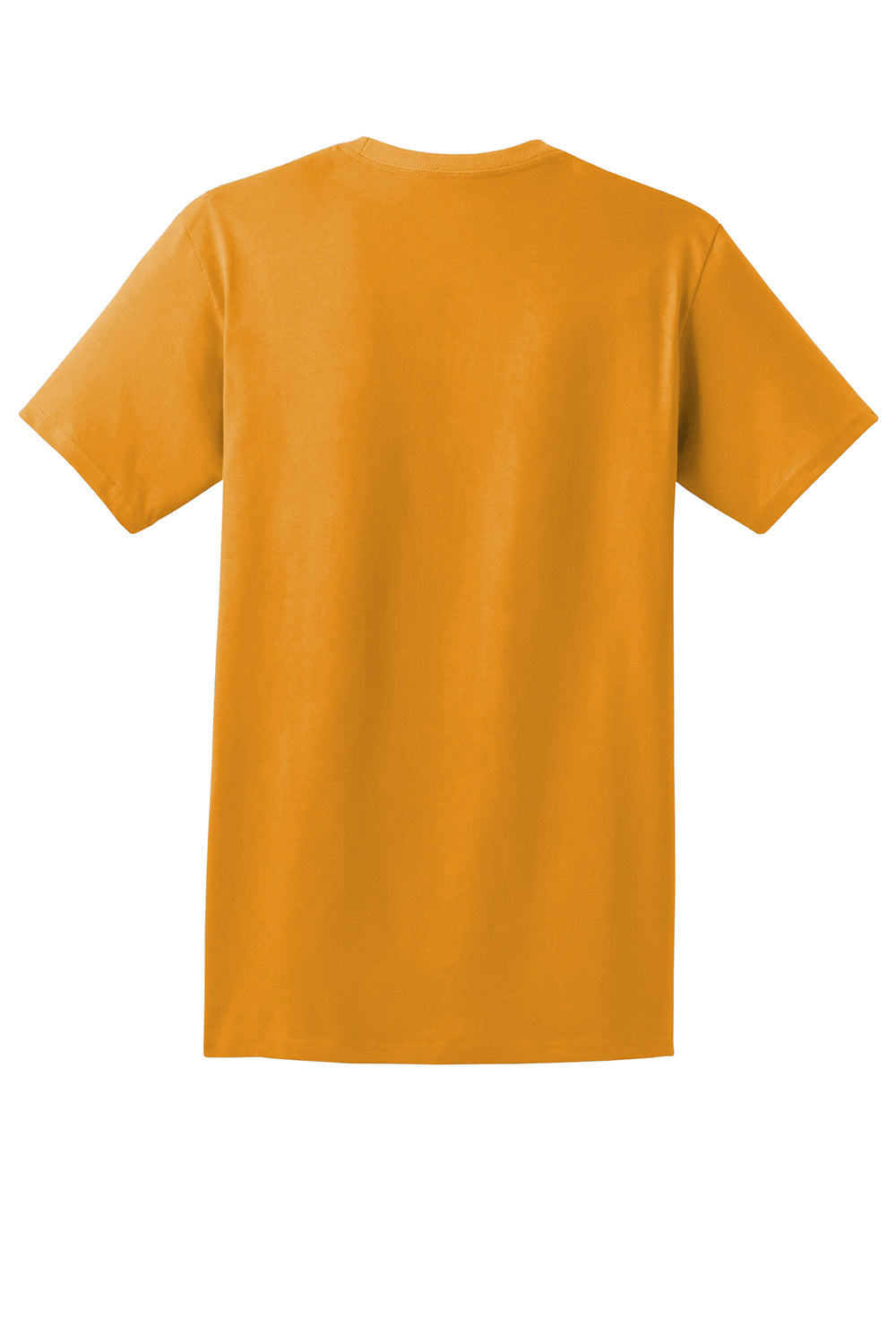 Hanes 5590/H5590 Mens ComfortSoft Short Sleeve Crewneck T-Shirt w/ Pocket Gold Flat Back