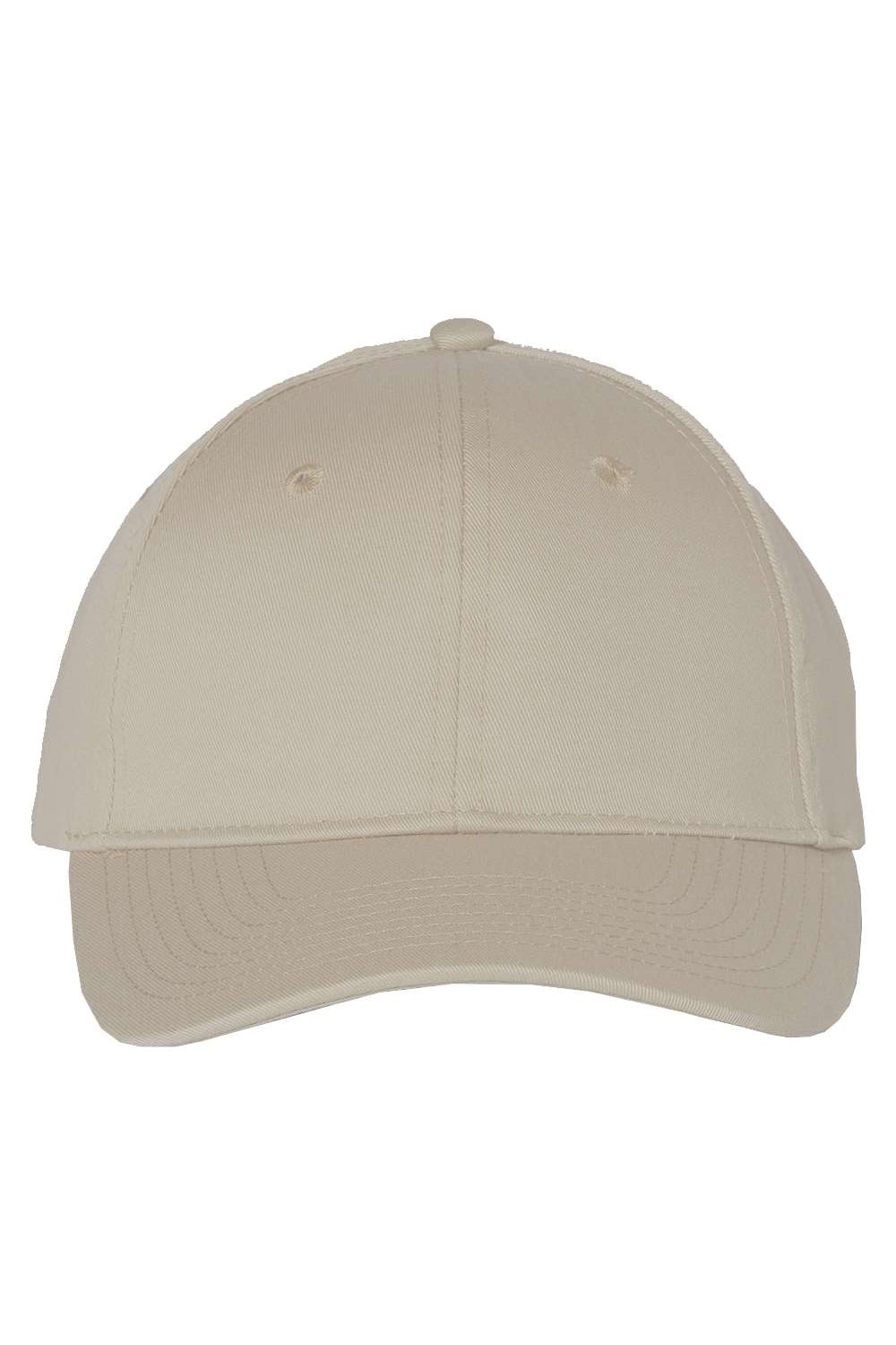 Valucap VC100 Mens Twill Snapback Hat Khaki Flat Front