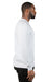 Threadfast Apparel 320C Mens Ultimate Fleece Crewneck Sweatshirt White Model Side