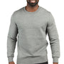 Threadfast Apparel Mens Ultimate Fleece Crewneck Sweatshirt - Heather Grey