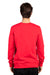 Threadfast Apparel 320C Mens Ultimate Fleece Crewneck Sweatshirt Red Model Back