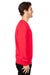 Threadfast Apparel 320C Mens Ultimate Fleece Crewneck Sweatshirt Red Model Side