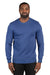 Threadfast Apparel 320C Mens Ultimate Fleece Crewneck Sweatshirt Navy Blue Model Front