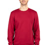 Threadfast Apparel Mens Ultimate Fleece Crewneck Sweatshirt - Burgundy