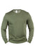 Threadfast Apparel 320C Mens Ultimate Fleece Crewneck Sweatshirt Army Green Flat Front