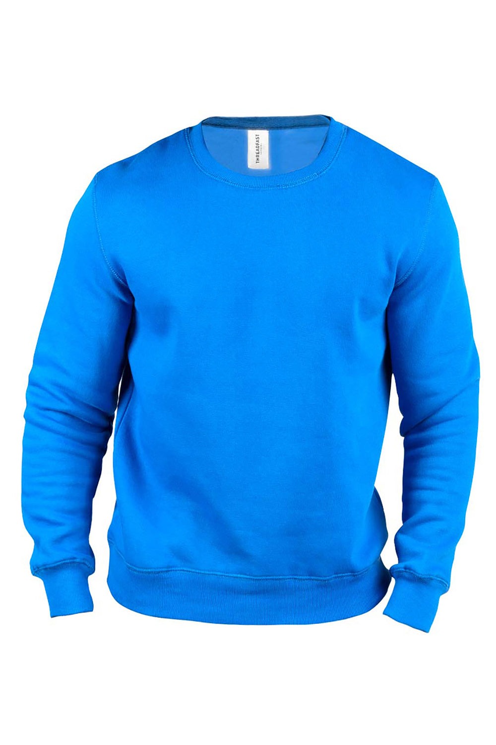 Threadfast Apparel 320C Mens Ultimate Fleece Crewneck Sweatshirt Royal Blue Flat Front