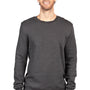 Threadfast Apparel Mens Ultimate Fleece Crewneck Sweatshirt - Heather Charcoal Grey