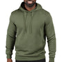 Threadfast Apparel Mens Ultimate Fleece Hooded Sweatshirt Hoodie w/ Pockets - Army Green