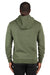 Threadfast Apparel 320H Mens Ultimate Fleece Hooded Sweatshirt Hoodie w/ Pockets Army Green Model Back