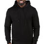 Threadfast Apparel Mens Ultimate Fleece Hooded Sweatshirt Hoodie w/ Pockets - Black