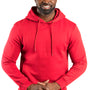 Threadfast Apparel Mens Ultimate Fleece Hooded Sweatshirt Hoodie w/ Pockets - Red