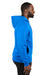 Threadfast Apparel 320H Mens Ultimate Fleece Hooded Sweatshirt Hoodie w/ Pockets Royal Blue Model Side