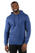 Threadfast Apparel 320H Mens Ultimate Fleece Hooded Sweatshirt Hoodie w/ Pockets Navy Blue Model Front