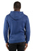 Threadfast Apparel 320H Mens Ultimate Fleece Hooded Sweatshirt Hoodie w/ Pockets Navy Blue Model Back