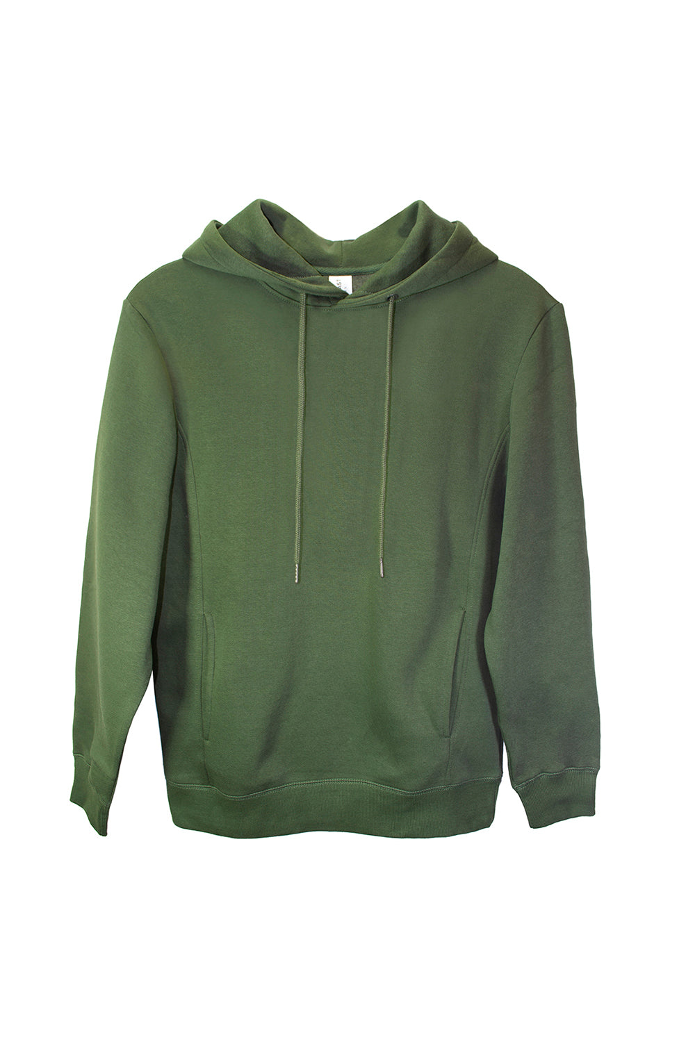 Threadfast Apparel 320H Mens Ultimate Fleece Hooded Sweatshirt Hoodie w/ Pockets Army Green Flat Front