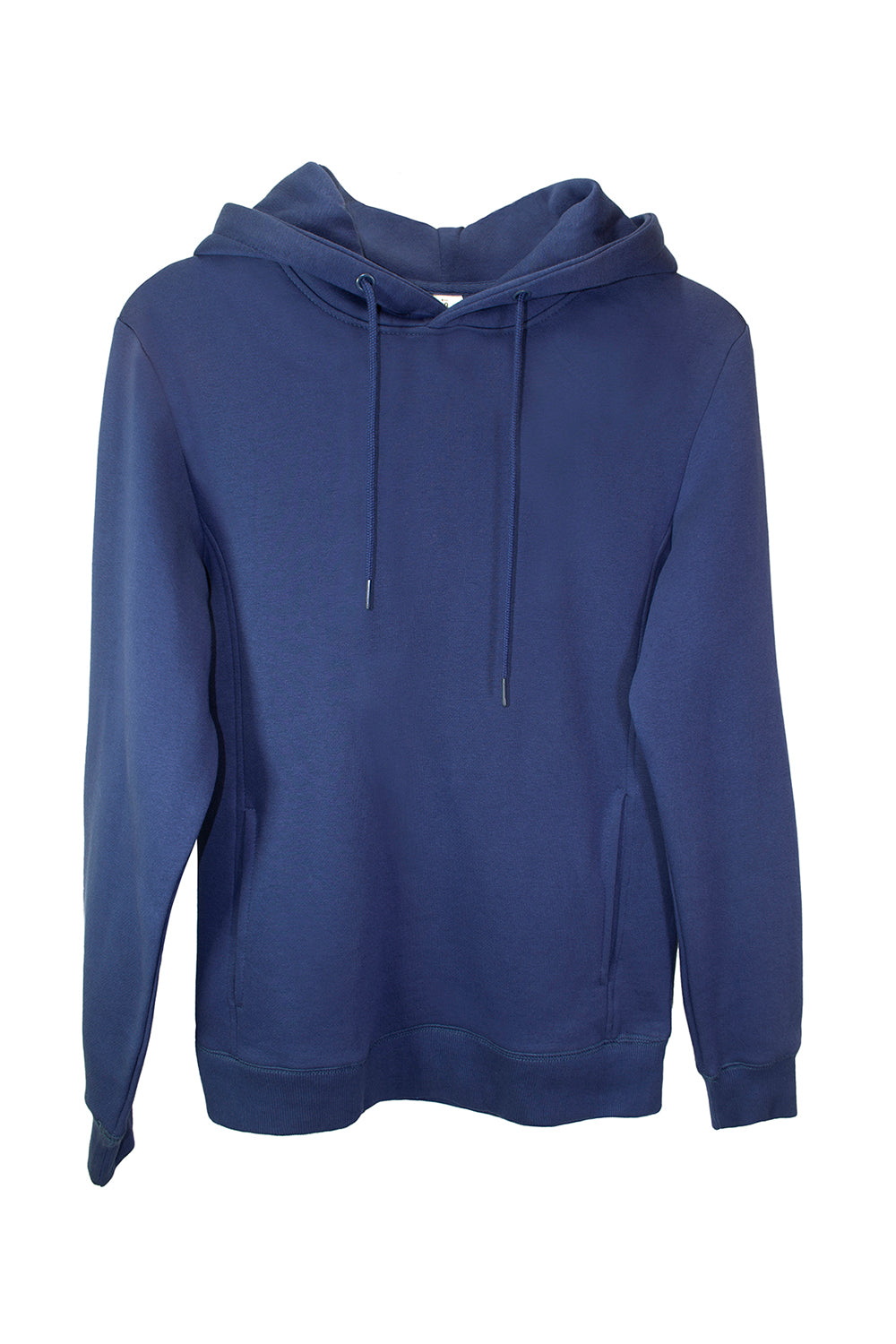 Threadfast Apparel 320H Mens Ultimate Fleece Hooded Sweatshirt Hoodie w/ Pockets Navy Blue Flat Front