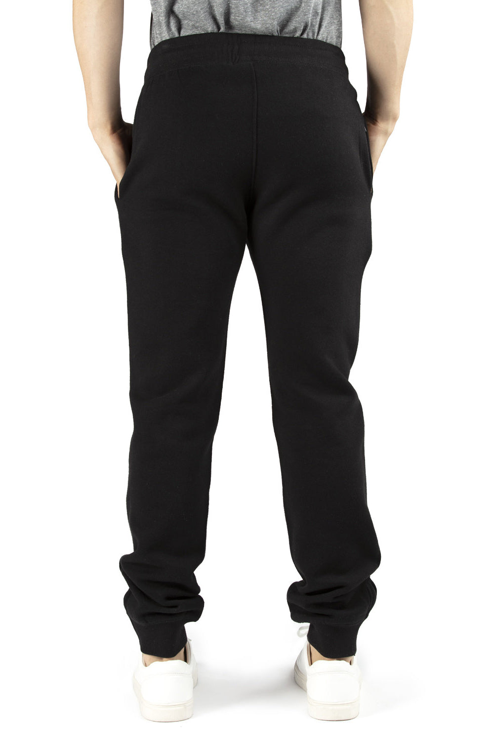 Threadfast Apparel 320P Mens Ultimate Fleece Sweatpants w/ Pockets Black Model Back