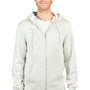 Threadfast Apparel Mens Ultimate Fleece Full Zip Hooded Sweatshirt Hoodie w/ Pockets - Heather Oatmeal