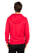 Threadfast Apparel 320Z Mens Ultimate Fleece Full Zip Hooded Sweatshirt Hoodie w/ Pockets Red Model Back