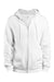 Threadfast Apparel 320Z Mens Ultimate Fleece Full Zip Hooded Sweatshirt Hoodie w/ Pockets White Flat Front