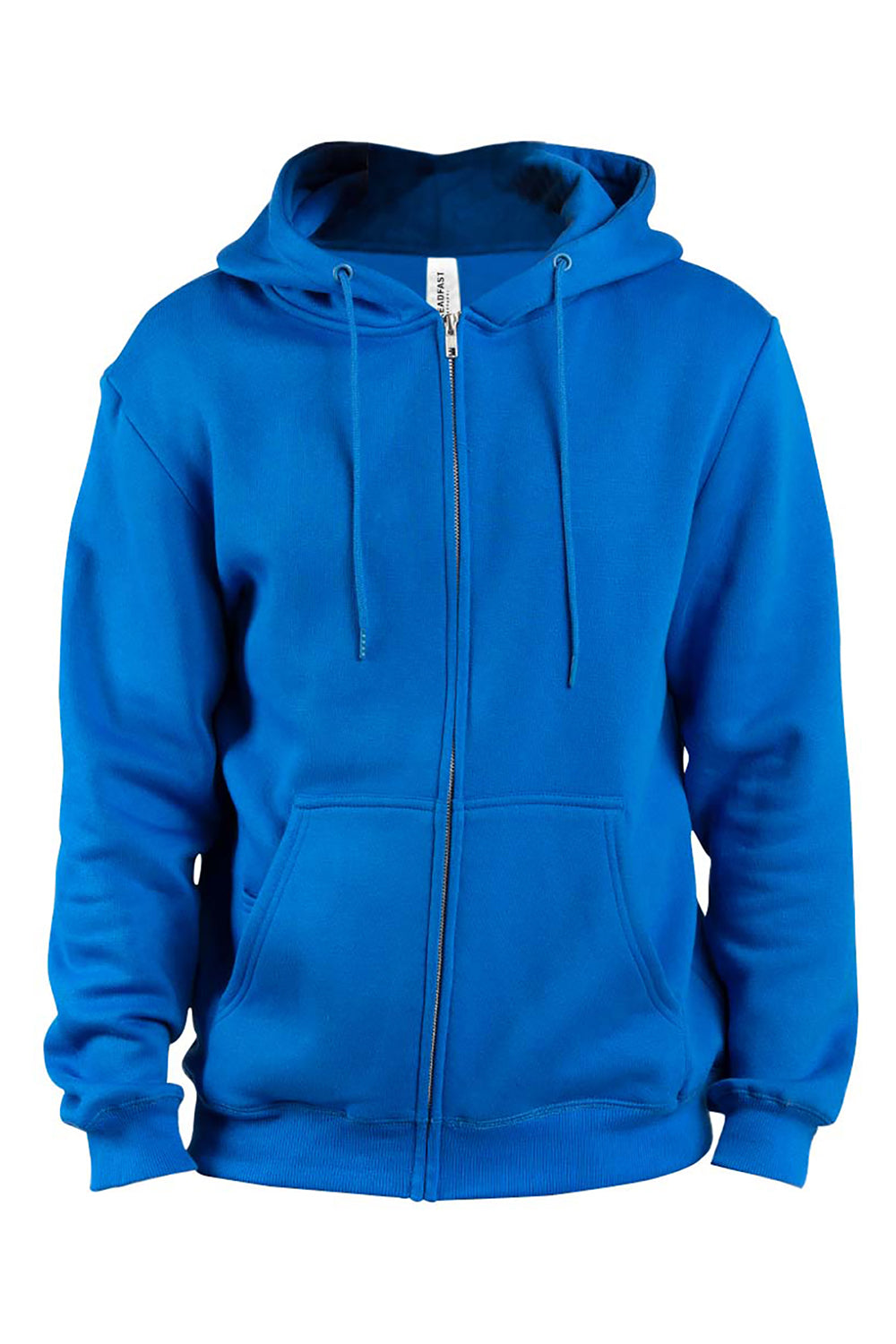 Threadfast Apparel 320Z Mens Ultimate Fleece Full Zip Hooded Sweatshirt Hoodie w/ Pockets Royal Blue Flat Front