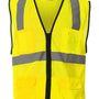 Kishigo Mens Economy Mesh 6 Pocket Vest - Lime Green - NEW