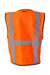 Kishigo 1191-1192 Mens Economy Mesh 6 Pocket Vest Orange Flat Back