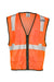 Kishigo 1191-1192 Mens Economy Mesh 6 Pocket Vest Orange Flat Front