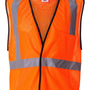 Kishigo Mens Economy Single Pocket Mesh Vest - Orange - NEW