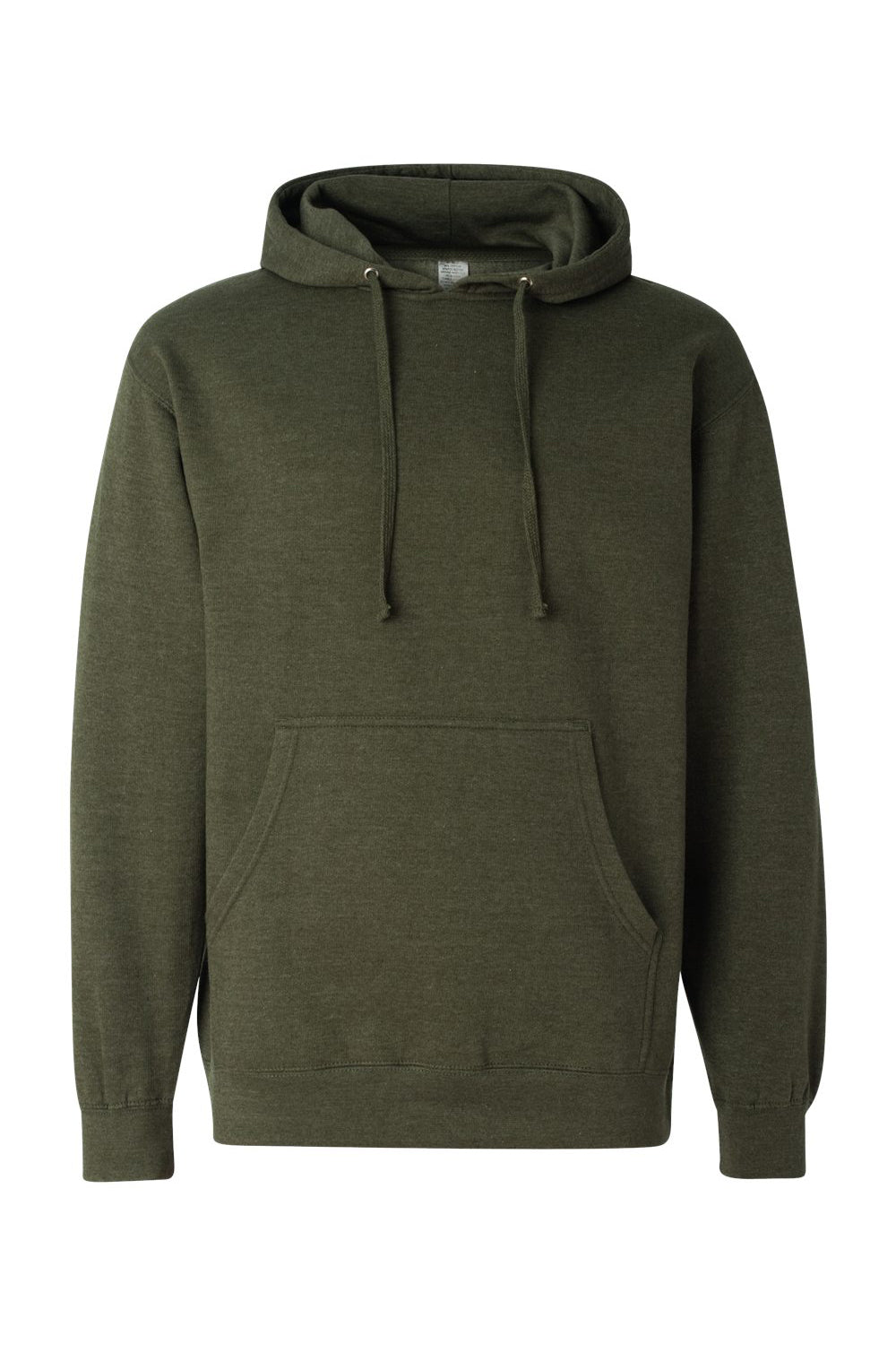 Independent Trading Co. SS4500 Mens Hooded Sweatshirt Hoodie Heather Army Green Flat Front