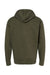 Independent Trading Co. SS4500Z Mens Full Zip Hooded Sweatshirt Hoodie Heather Army Green Flat Back