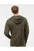 Independent Trading Co. SS4500Z Mens Full Zip Hooded Sweatshirt Hoodie Heather Army Green Model Back