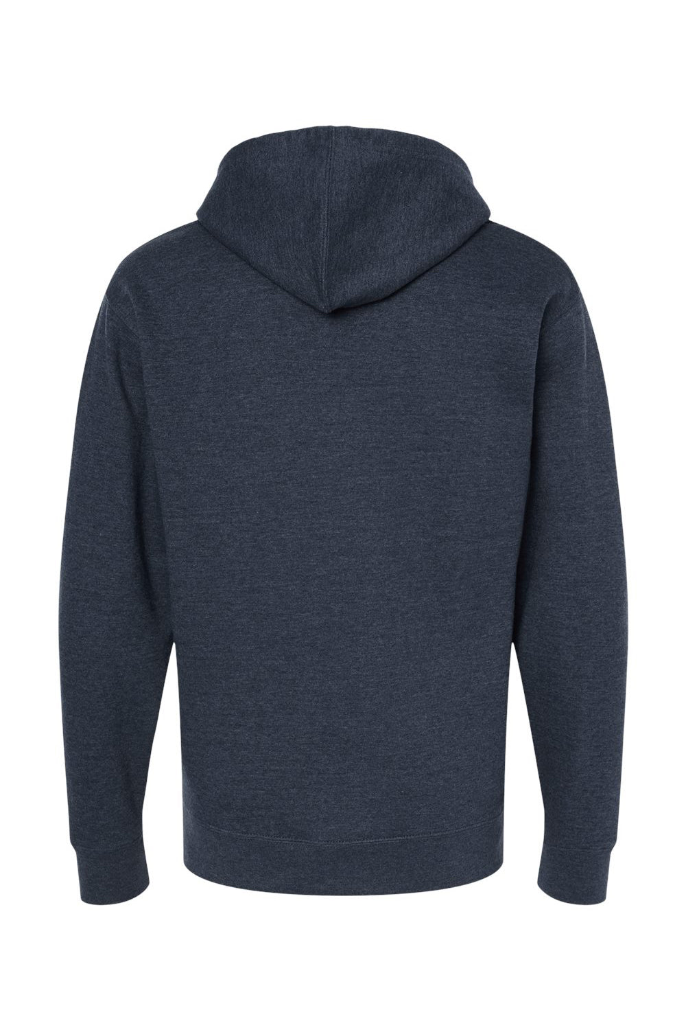 Independent Trading Co. SS4500Z Mens Full Zip Hooded Sweatshirt Hoodie Heather Classic Navy Blue Flat Back