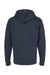 Independent Trading Co. SS4500Z Mens Full Zip Hooded Sweatshirt Hoodie Heather Classic Navy Blue Flat Back