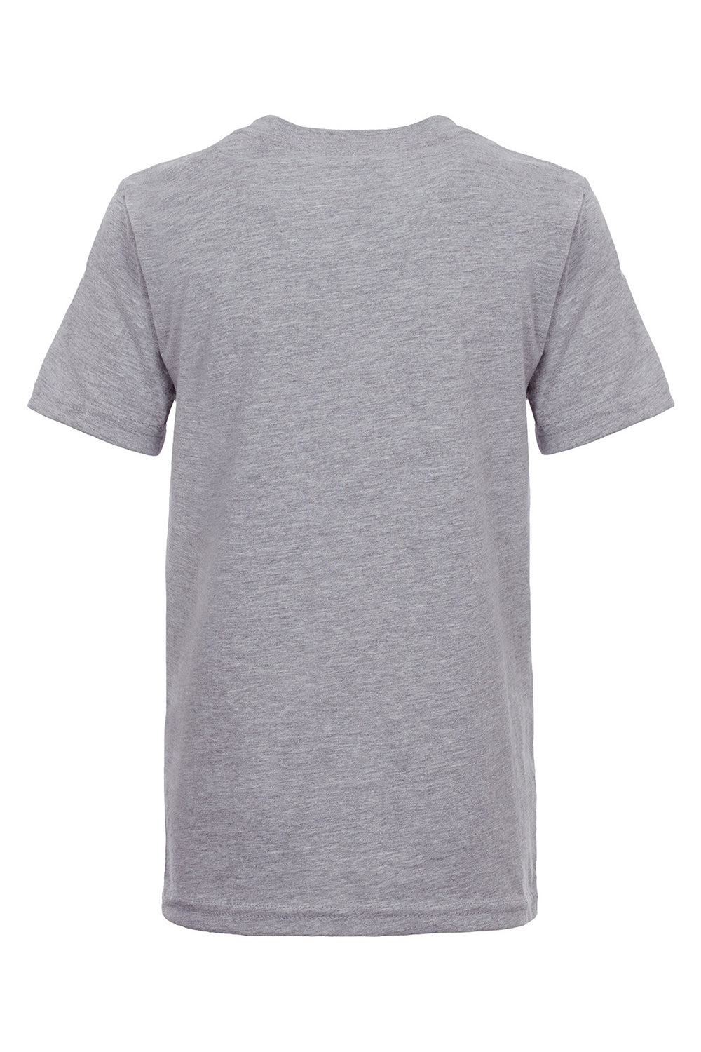 Next Level 3310 Youth Fine Jersey Short Sleeve Crewneck T-Shirt Heather Grey Flat Back