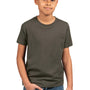 Next Level Youth Fine Jersey Short Sleeve Crewneck T-Shirt - Heavy Metal Grey