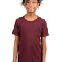 Next Level Youth Fine Jersey Short Sleeve Crewneck T-Shirt - Maroon