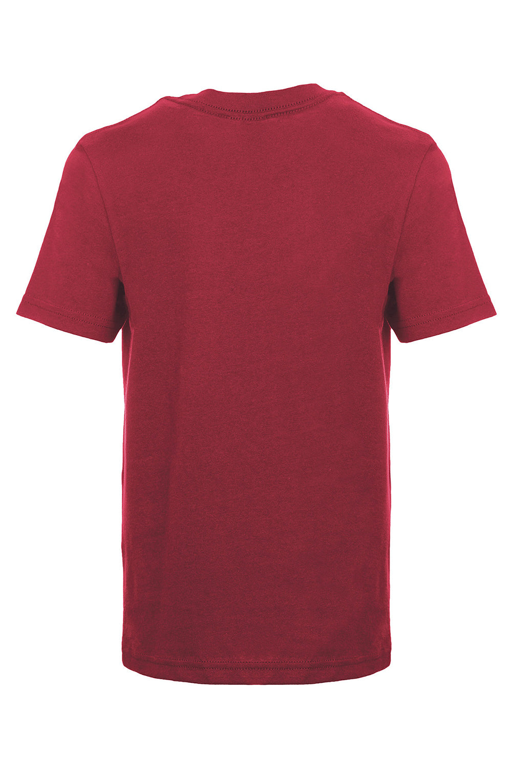 Next Level 3310 Youth Fine Jersey Short Sleeve Crewneck T-Shirt Cardinal Red Flat Back