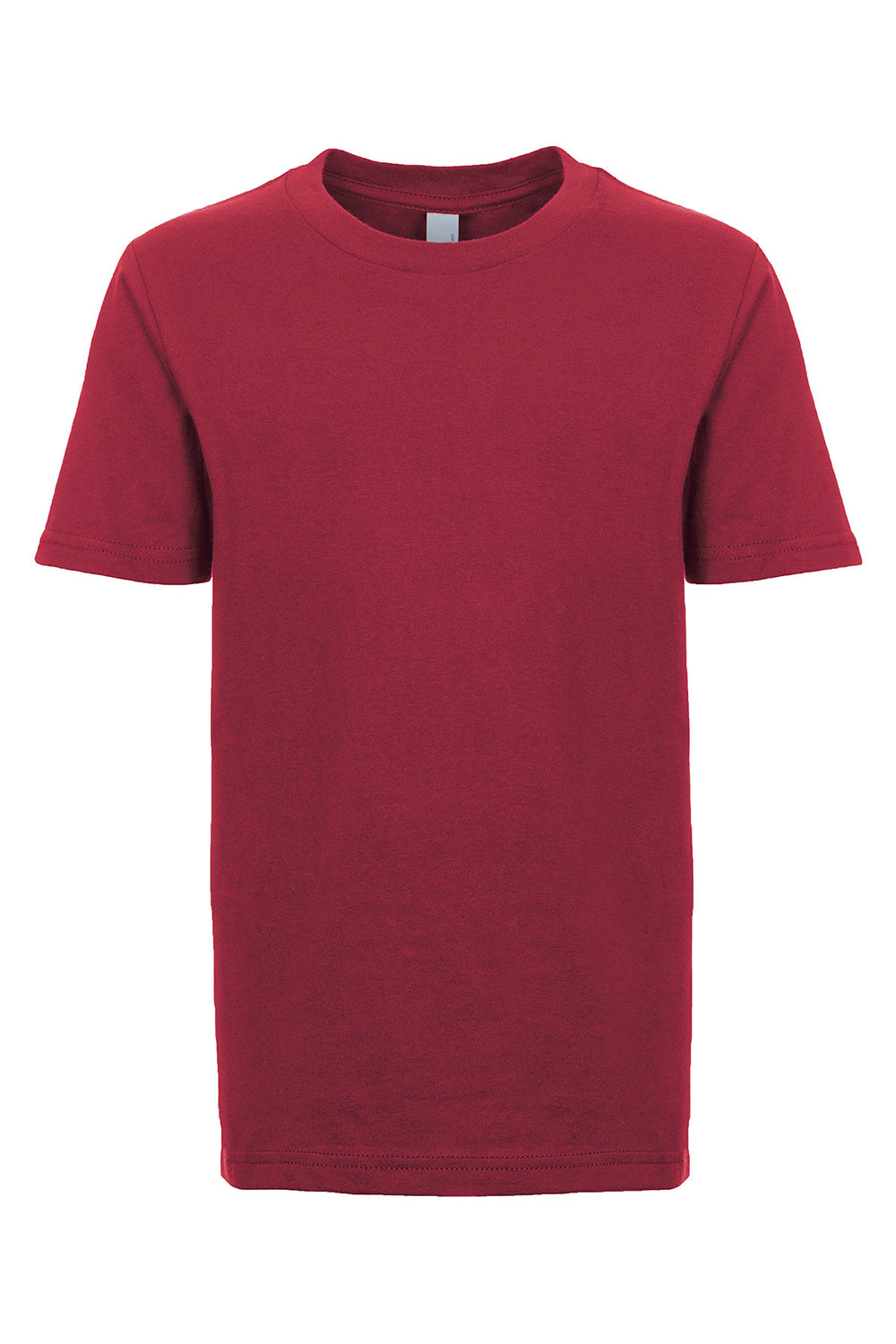 Next Level 3310 Youth Fine Jersey Short Sleeve Crewneck T-Shirt Cardinal Red Flat Front