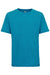 Next Level 3310 Youth Fine Jersey Short Sleeve Crewneck T-Shirt Turquoise Blue Flat Front