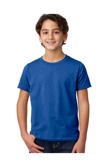 Next Level 3312 Youth CVC Jersey Short Sleeve Crewneck T-Shirt Royal Blue Model Front