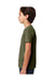 Next Level 3312 Youth CVC Jersey Short Sleeve Crewneck T-Shirt Military Green Model Side