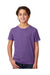 Next Level 3312 Youth CVC Jersey Short Sleeve Crewneck T-Shirt Purple Rush Model Front