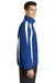 Sport-Tek JST60 Mens Water Resistant Full Zip Jacket True Royal Blue/White Model Side