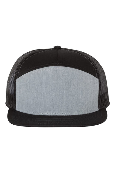 Richardson 168 Mens 7 Trucker Hat Heather Grey/Black Flat Front