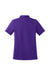 Sport-Tek L475 Womens Dry Zone Moisture Wicking Short Sleeve Polo Shirt Purple Flat Back