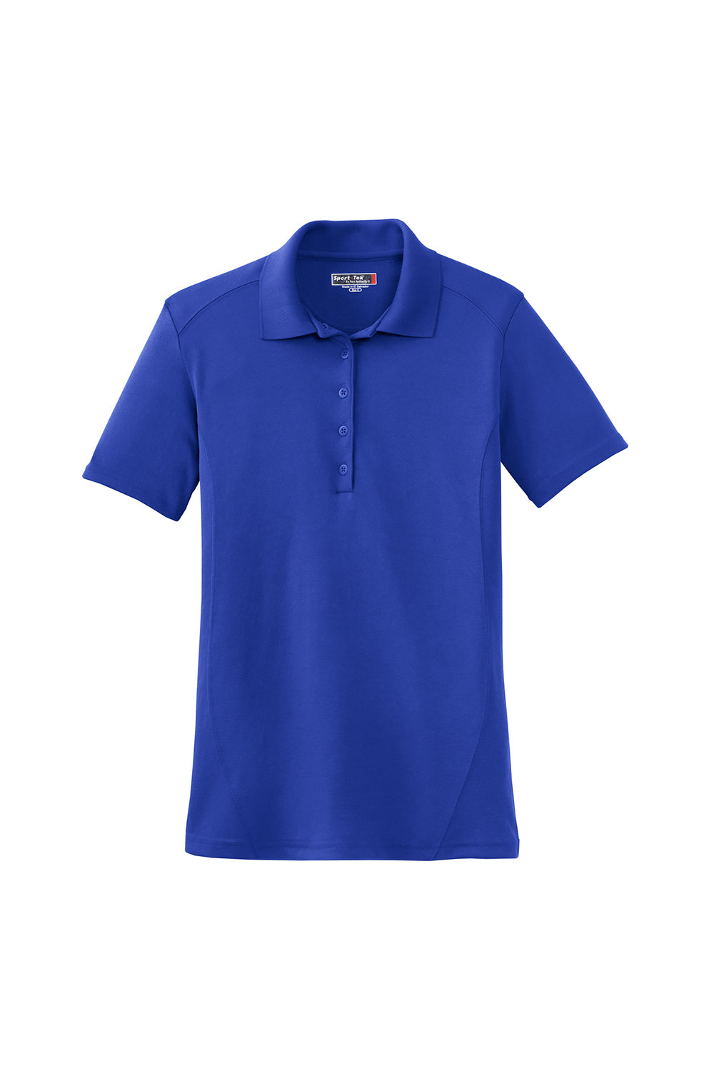 Sport-Tek L475 Womens Dry Zone Moisture Wicking Short Sleeve Polo Shirt True Royal Blue Flat Front