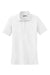 Sport-Tek L475 Womens Dry Zone Moisture Wicking Short Sleeve Polo Shirt White Flat Front